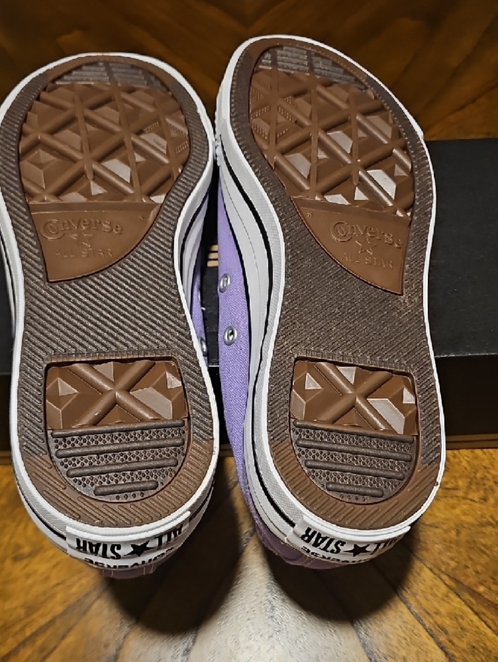Unisex Converse Low Lavender Canvas Sneakers with White Accents - Picture 7 of 7